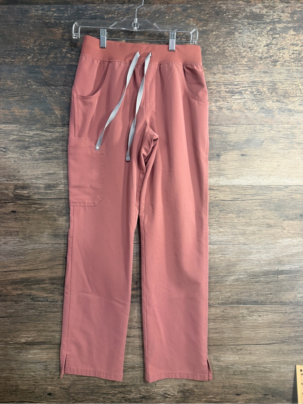 Figs Women's Dusty Rose Pink Scrubs with Contrast Drawstring